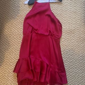 Magenta silk dress